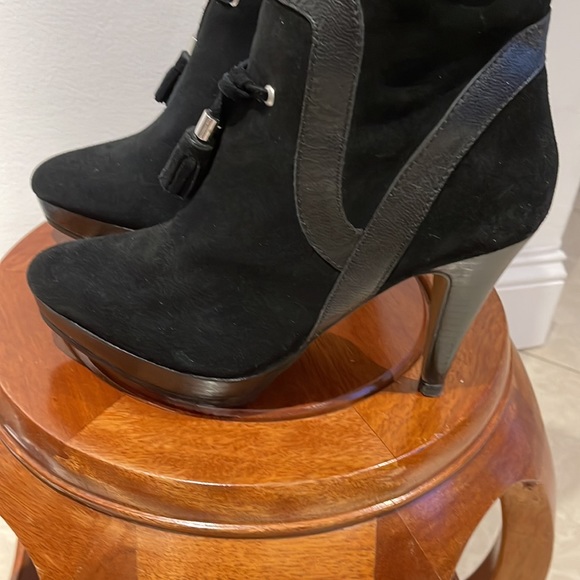 Boutique Pilar Abril tall suede boots size 6.5 Black - Picture 7 of 8